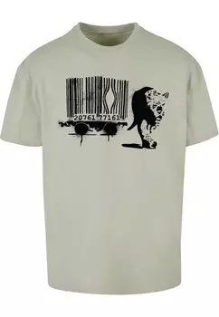 Рубашка Merchcode Brandalised - Barcode Leopard, серый