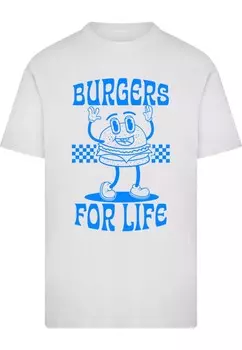 Рубашка Merchcode Burgers For Life, белый