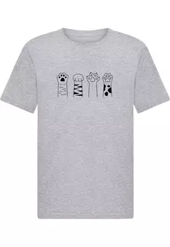 Рубашка Merchcode Cat Paws, серый