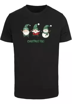 Рубашка Merchcode Christmas Santa Trio, черный