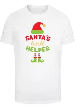 Рубашка Merchcode Christmas Santas Little Helper, белый