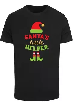 Рубашка Merchcode Christmas Santas Little Helper, черный