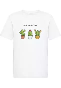Рубашка Merchcode Cute Cactus Trio, белый
