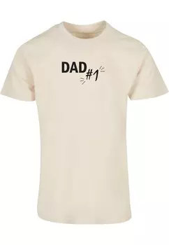 Рубашка Merchcode Fathers Day - Dad Number 1, кремовый