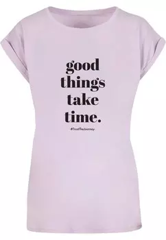 Рубашка Merchcode Good Things Take Time, лаванда