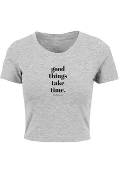 Рубашка Merchcode Good Things Take Time, пестрый серый