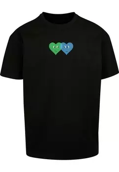 Рубашка Merchcode Hugs & Love - Two Hearts, черный