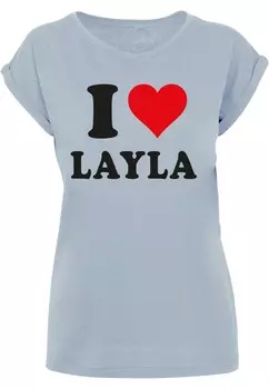 Рубашка Merchcode I Love Layla, синий