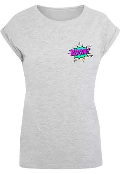 Рубашка Merchcode Ladies Boom Comic, пестрый серый