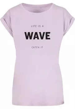 Рубашка Merchcode Ladies Summer - Life is a wave, лаванда