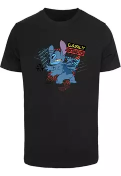 Рубашка Merchcode Lilo & Stitch Easily Distracted, черный