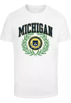 Рубашка Merchcode Michigan University - Artes Scientia Veritas, белый