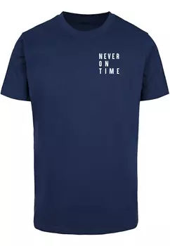 Рубашка Merchcode Never On Time, темно-синий