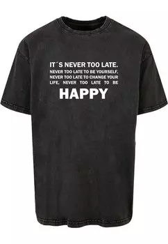 Рубашка Merchcode Never Too Late, черный