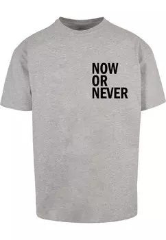 Рубашка Merchcode Now Or Never, пятнистый серый