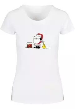 Рубашка Merchcode Peanuts Snoopy Santa, белый