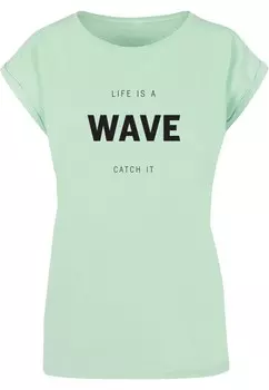 Рубашка Merchcode Summer - Life is a wave, зеленый
