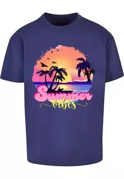 Рубашка Merchcode Summer Vibes Sunset, индиго