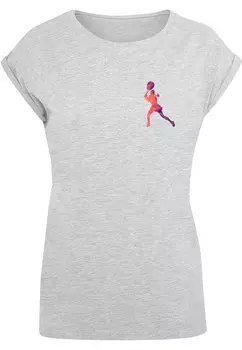Рубашка Merchcode Tennis Woman Silhouette, пестрый серый