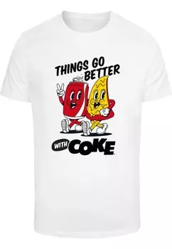 Рубашка Merchcode Things Go Better With Coke, белый