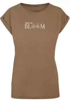 Рубашка Merchcode Time to bloom, светло-коричневый