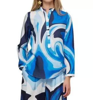 Рубашка Metis Silk в цвете Liquid Blue Galeria