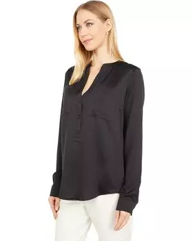 Рубашка Michael Kors Satin Pocket Shirt, черный