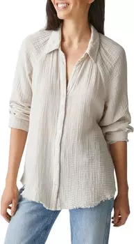 Рубашка Michael Stars Toni Button Down Shirt, цвет Cement