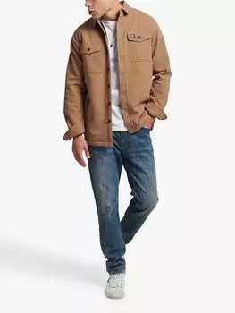 Рубашка Miller на подкладке Borg Superdry, табакко