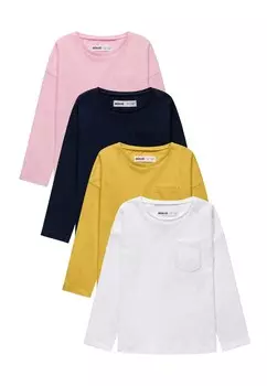 Рубашка MINOTI, цвет Yellow/Grey/Pink/Black