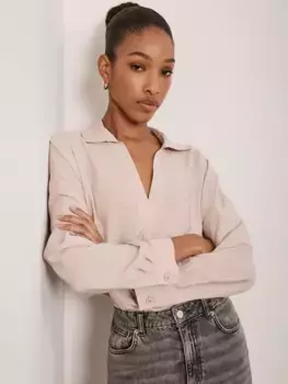 Рубашка Mint Velvet Open Collar Throw On, цвет light pink