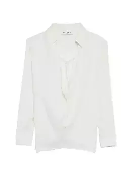 Рубашка Misia с драпировкой спереди и воротником-хомутом Callas Milano, белый