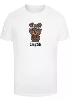 Рубашка Mister Tee Bandana Bear Sketch, белый