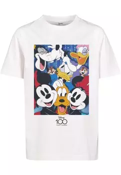 Рубашка Mister Tee Disney 100 Mickey & Friends, белый