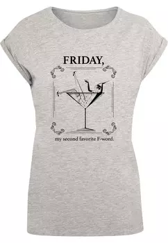 Рубашка Mister Tee F-Word, пятнистый серый