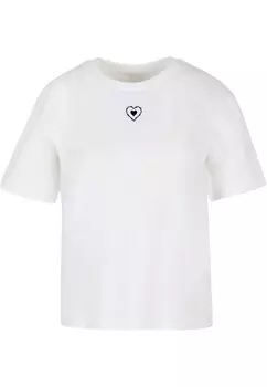 Рубашка Mister Tee Good Vibes Only Heart, белый