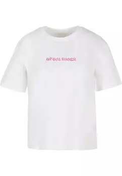 Рубашка Mister Tee Hot Girl Dinner, белый