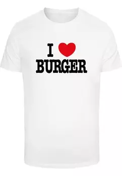 Рубашка Mister Tee Love Burger, натуральный белый