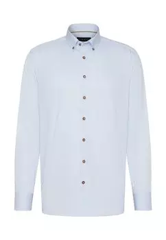 Рубашка MIT BUTTON DOWN KRAGEN bugatti, светло-голубой