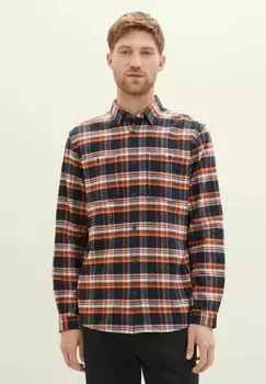 Рубашка Mit Karomuster TOM TAILOR, цвет navy colorful check