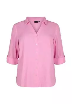 Рубашка Mit Knopfverschluss Aus Gemisch Zizzi, розовый цвет