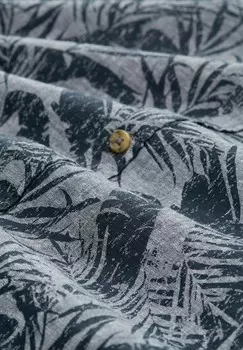 Рубашка MIT PALMENPRINT TOM TAILOR, темно-синий