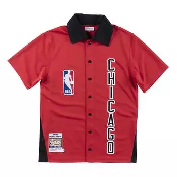 Рубашка Mitchell & Ness NBA Chicago Bulls 1984-85 Authentic Shooting Shirt 'Michael Jordan' ASSHGS18508-CBURED184MJO, красный