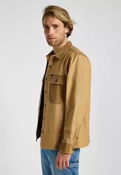 Рубашка MIXED FABRIC SHIRT Lee, светло-коричневый
