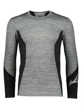 Рубашка Mizuno Funktionsshirt Virtual Body G2 Crew, серо-черный