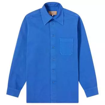 Рубашка Mm6 Maison Margiela Canvas Overshirt, синий