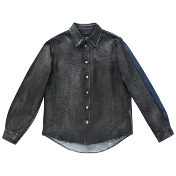 Рубашка MM6 Maison Margiela Long-Sleeve Denim 'Grey', серый