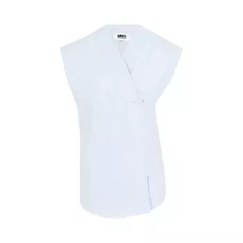 Рубашка MM6 Maison Margiela Синяя рубашка