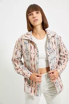 Рубашка - Многоцветный - Oversize Trendyol, разноцветный