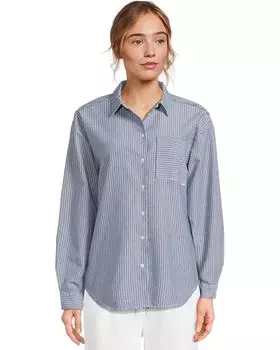 Рубашка Mod-o-doc Long Sleeve Striped Oversized Shirt, цвет Ocean Stripe